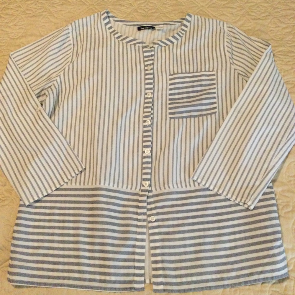 🚩Striped Button-Up Shirt